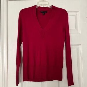 Banana Republic Red V-Neck Sweater